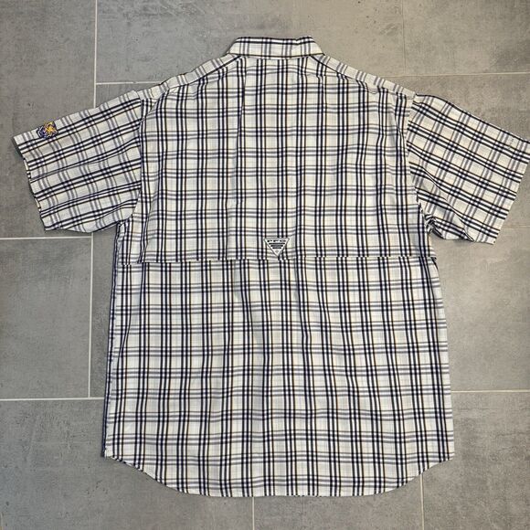 Columbia PFG Super Bonehead LSU Tigers White Purple Sz Medium - Picture 11 of 11